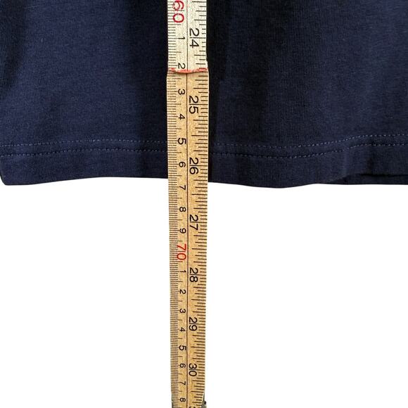 Versace Women’s Navy Blue Logo T-Shirt Size 4 Minimalist Basics (Small/Medium) - Picture 6 of 6
